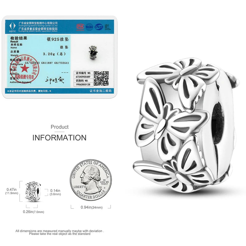 Katze Schmetterling Gänseblümchen CZ Pave Clip Charms Positionierung Schnalle 925 Sterling Silber Silikon Spacer Perlen passen Original Racelet DIY