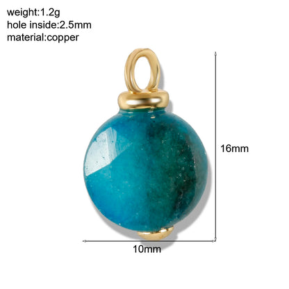 Bohemian Naturstein Perle Charms Für Schmuck Machen Liefert Blau Grün Stein Zirkon Dijes Diy Ohrringe Armband Halskette