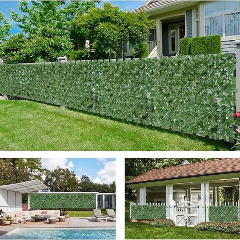 1 x 3 m künstliche Efeu-Hecge, grünes Blatt, Zaunplatten, künstlicher Sichtschutz, Zaun, Bildschirm für Zuhause, Outdoor, Garten, Balkon, Dekoration, Pflanzen