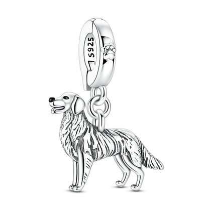 Neue Original 925 Silber Sterling Charms Perlen Anhänger Katze Hund Löwe Tiger Mädchen Junge Charms Fit Armband Frau Mode Schmuck Geschenk