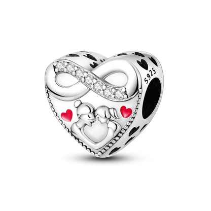 Charm-Perle aus 925er-Sterlingsilber, Mutter-Geschenk, Mutter, Liebe, glückliche Familie, baumelnd, passend für Original-Armreif, Halskette, DIY-Schmuck