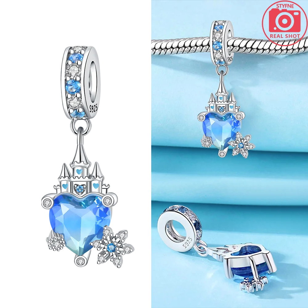 Sterling Silber 925, Fantasie, buntes Herz, Charm-Planeten-Anhänger, Perlen, passend für Original-Armband, Perle für Frauen, edler Schmuck, Geschenk