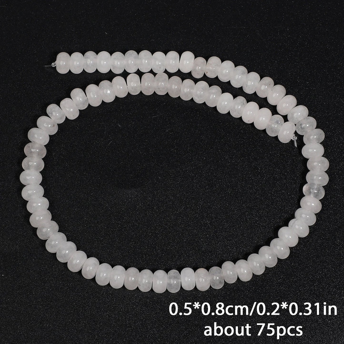5x8mm Natürliche Abacus Rondelle Jade Quarz Perlen Stein Flache Runde DIY Charms Armbänder Lose Perlen Für Schmuck Machen liefert