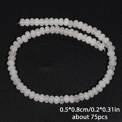 5x8mm Natürliche Abacus Rondelle Jade Quarz Perlen Stein Flache Runde DIY Charms Armbänder Lose Perlen Für Schmuck Machen liefert