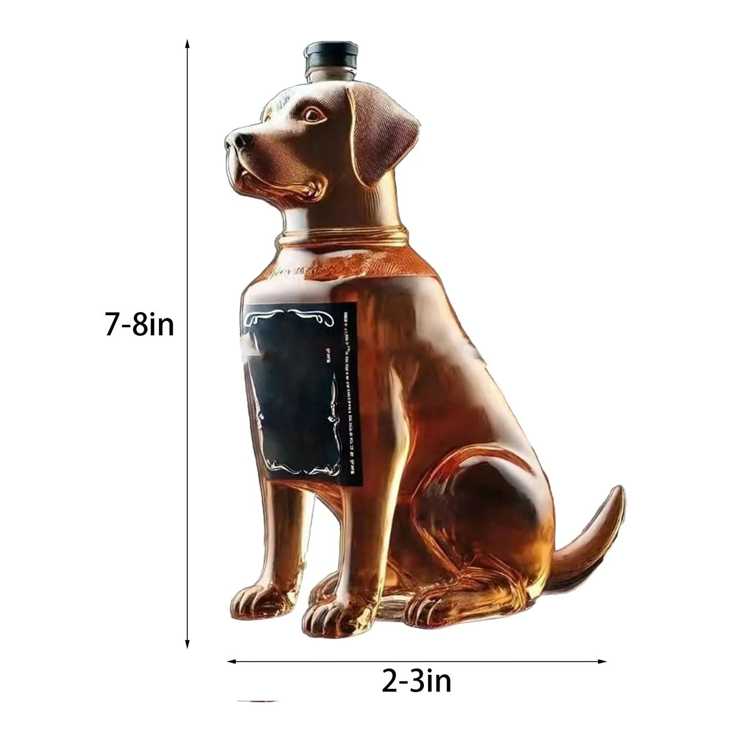 Simulation Dackel Hund Whisky Glas Flasche Dekanter Streich Dackel Dekanter Dekoration Statue Flasche Geeignet für Bars