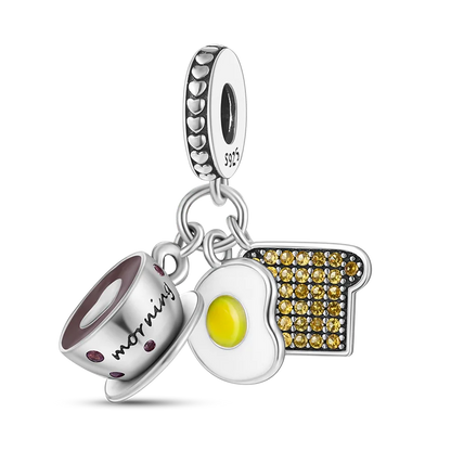 Echtes 925 Sterling Silber Buch Und Kaffeetasse Charms Fit Original Pand 3mm Armband Anhänger Perlen Frauen Edlen schmuck