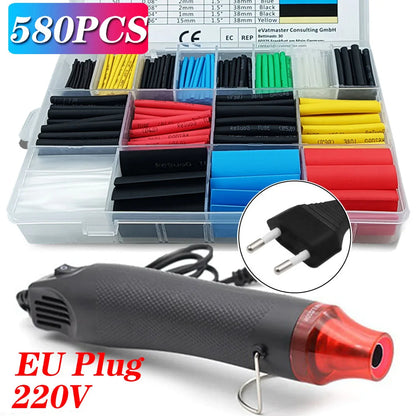 580/328/127PCS Schrumpfschläuche kit 2:1 Schrumpf Draht Schrumpfen Wrap Schläuche Draht Verbinden Abdeckung Schutz mit Heißluft Pistole