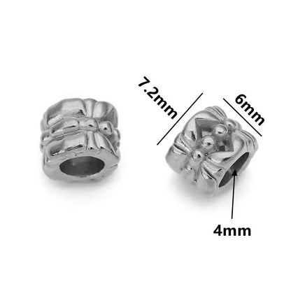 5 teile/los Edelstahl Gold Farbe Lose Rohr Große Loch Spacer Perlen für DIY Armbänder Halskette Schmuck Machen Liefert Finden