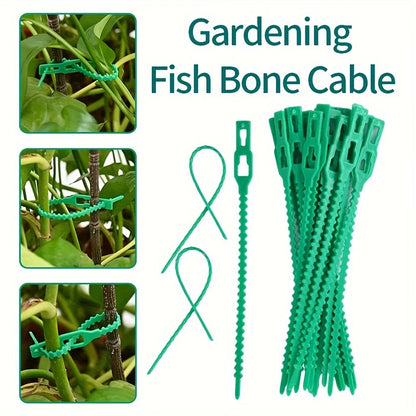 Wiederverwendbare, verstellbare Kunststoff-Pflanzenkabelbinder für Garten, Weinreben, Baum, Sträucher, Stützverschluss, Verriegelung, Nylon, Reißverschluss, Organizer-Werkzeuge