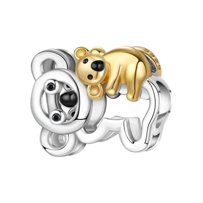 Exquisiter 925 Sterling Silber Panda Chamäleon Waschbär, Koi Welpen Tier-Anhänger Passend für DIY Armband Halskette Premium Party Geschenke