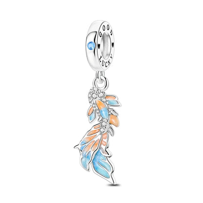 Beliebter Charm-Anhänger aus 925er-Sterlingsilber mit Delfin, sicherer Kette, Muschel und Qualle, passend für Armbänder, exquisites Strandparty-Geschenk