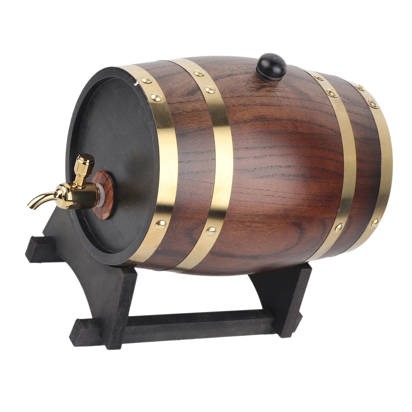 3L Retro-Stil Eichenholz Rotwein Brandy Whisky Fass Fass Eimer Behälter mit Wasserhahn
