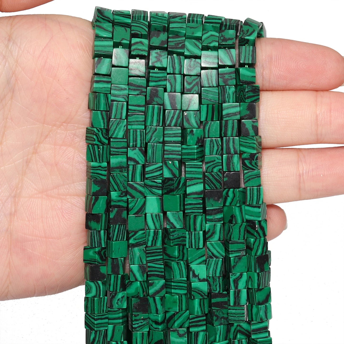 4 mm quadratische Würfelform-Perlen, natürlicher Lapislazuli, Amazonit, lila Achat-Steinperlen für Schmuckherstellung, DIY-Armband-Zubehör
