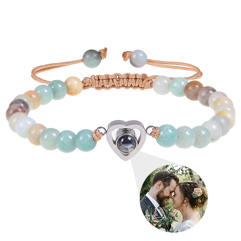 Custom bracelet with picture inside, personalized projection bracelets with photos, picture bracelet, personalized memorial gifts
