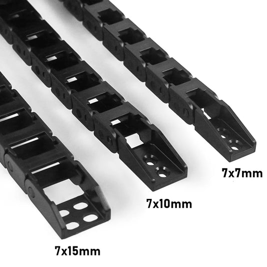 1 Meter Kunststoff-Kabelschleppkette, 1 m Drahtträger-Schleppkette der Serie 07 mit Endverbinderketten für CNC-Fräsmaschine