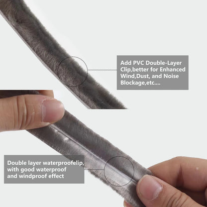 10M / 20M 6mm x 6mm Aluminium-Dichtungsstreifen für Schiebetüren und Fenster, staubdicht, winddicht, Zugluftstopper, Dichtungsband für Türen