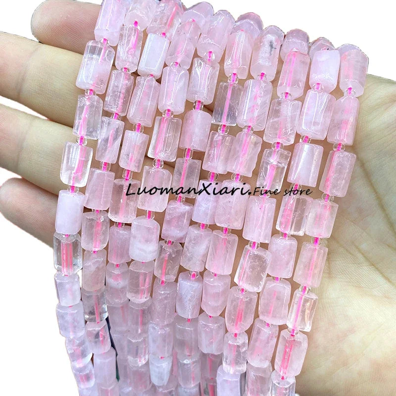 8x12mm Naturstein Grüner Malachit Unregelmäßiger Zylinder Lose Distanzperlen für Schmuckherstellung Diy Armband Charms Zubehör