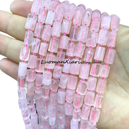 8x12mm Naturstein Grüner Malachit Unregelmäßiger Zylinder Lose Distanzperlen für Schmuckherstellung Diy Armband Charms Zubehör