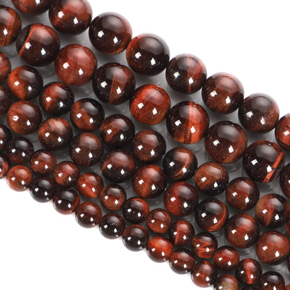 Natursteinperlen, mehrfarbig, Tigerauge, lose Distanzperlen für die Herstellung von Armbändern, Schmuck, DIY-Zubehör, Auswahlgröße 4/6/8/10/12 mm