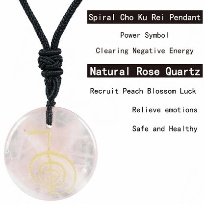 Heißer natürlicher Kristall quarz cho ku rei Reiki Energie symbol Anhänger alte spirituelle Heilung Halsketten Anhänger Frauen Mann Schmuck