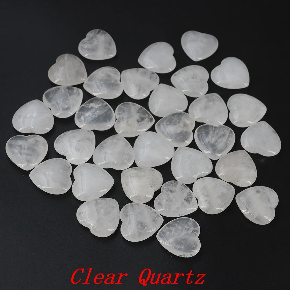 Viele Großhandel Edelstein Herzform LIEBE 20 MM Natürliche Kristall Amethyst Achat Perle Heilung Reiki Naturstein Geschenk Liefert
