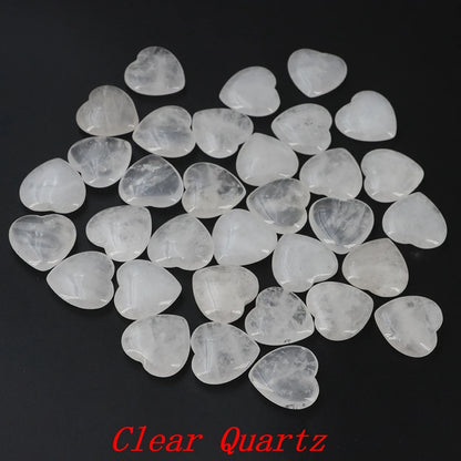 Viele Großhandel Edelstein Herzform LIEBE 20 MM Natürliche Kristall Amethyst Achat Perle Heilung Reiki Naturstein Geschenk Liefert