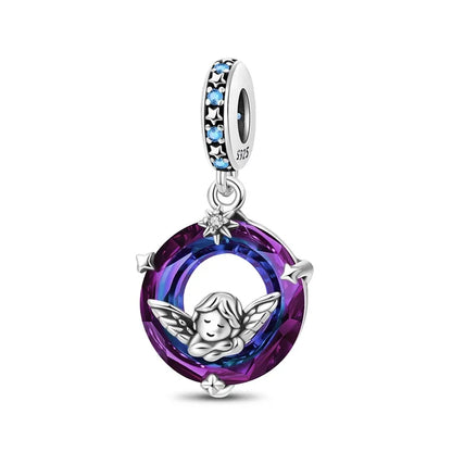 Lila Serie 925 Sterling Silber Maiglöckchen Rose Meerjungfrau Hexenhut Charm Passend für DIY Armband Halskette Charmante Geschenke