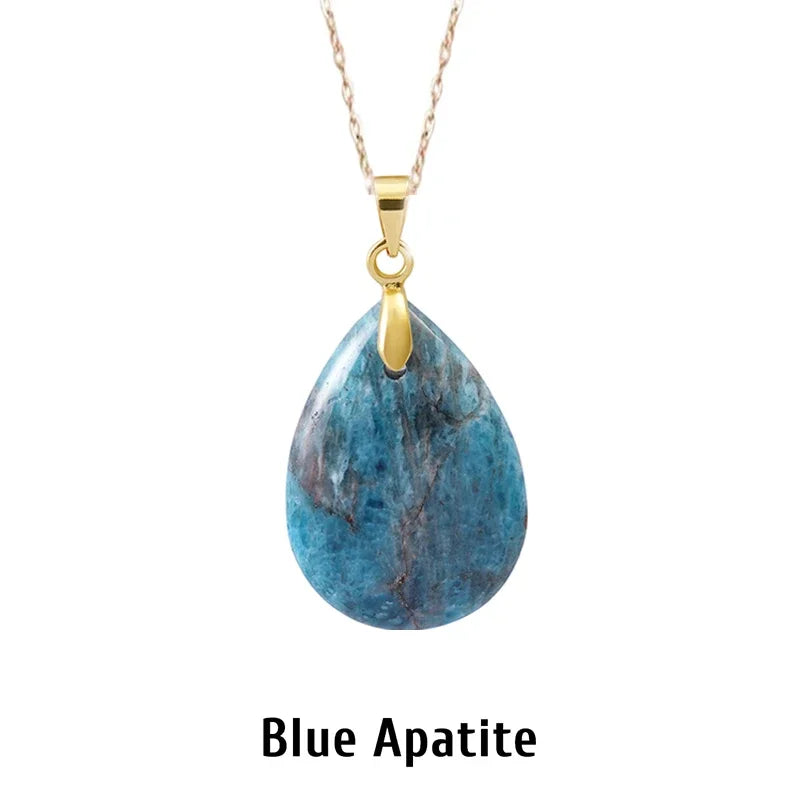 Naturstein Kristall Anhänger Teardrop Mode Halskette für DIY Halskette Ohrringe machen Schmuck Weihnachten Freundschaft Geschenk