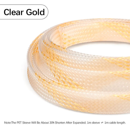 5m PET-Kabelschutzmantel 2 4 6 8 10 12 14 16 20 30mm Dehnbare Hochdichte Nylon-Isolierte Geflechtschläuche für Kabelschutz