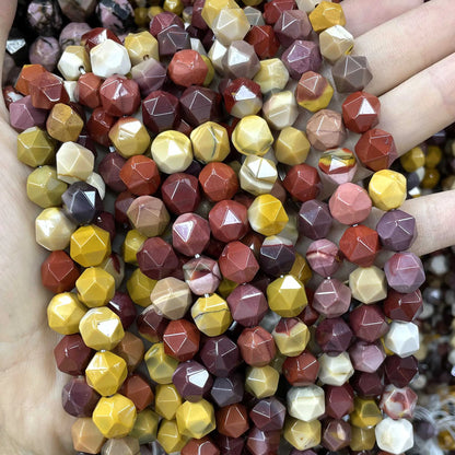 6 8 10 MM Natürliche Facettierte Stein Achate Rhodolite Quarz Jade Spacer Perlen Diy Handgemachte Armband Für Schmuck Machen zubehör