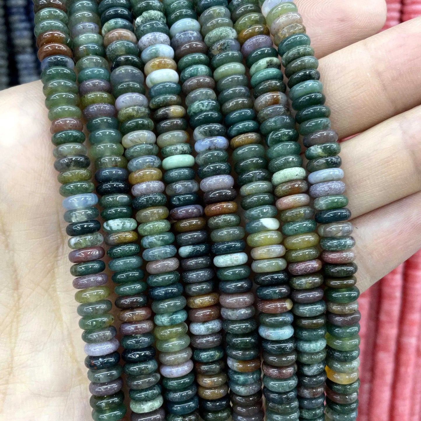 Naturstein Rondelle 2X6mm Türkise Quarz Jaspis Achate Flache Runde Spacer Perlen für Schmuckherstellung DIY Armband Zubehör