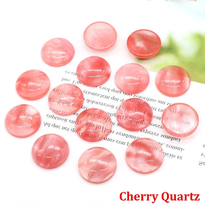 5 teile/los Natürliche Stein Cabochon Spacer 6 8 10 12 14 16 18 20 25mm Runde Cabochons Cameo für DIY Schmuck Zubehör