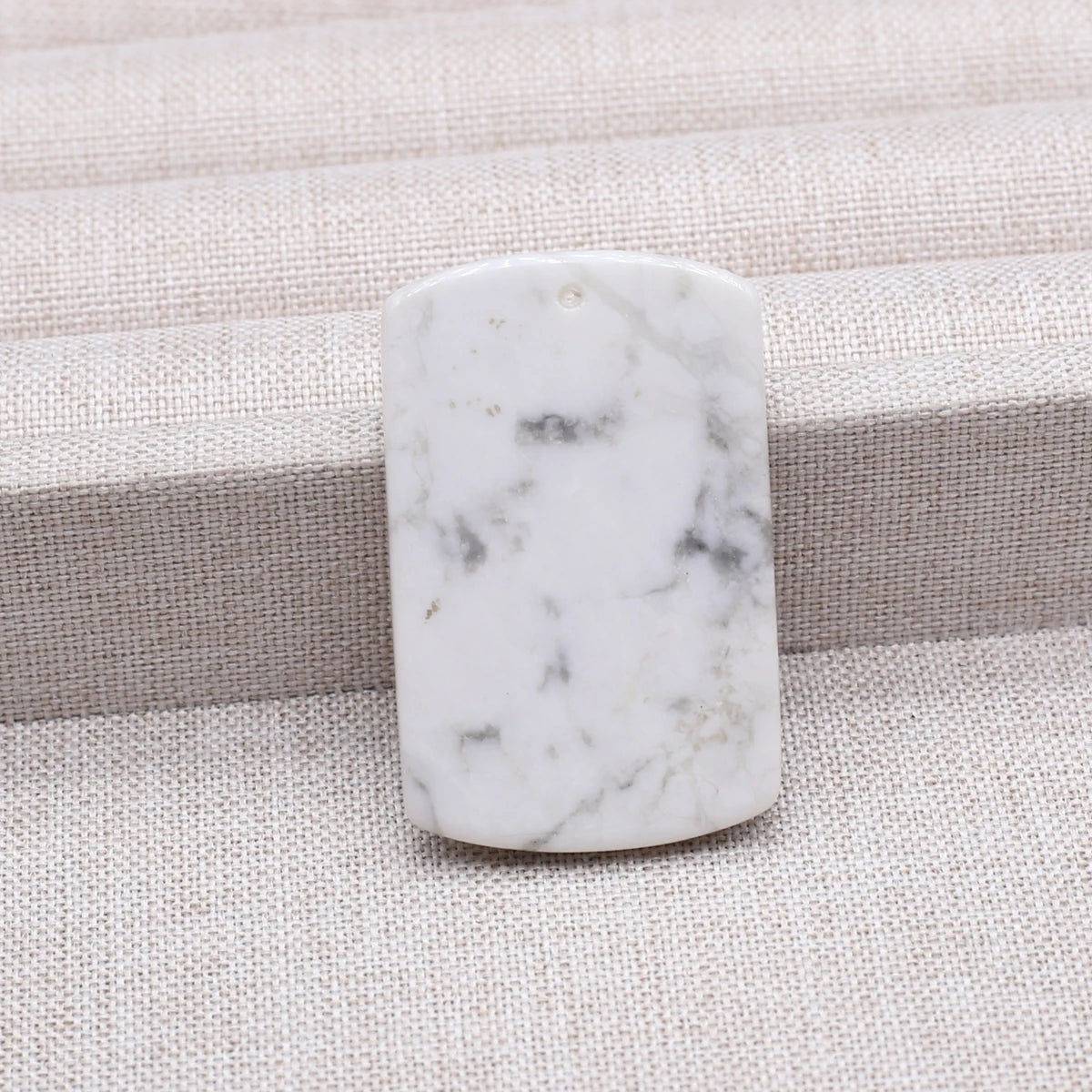 Charms Naturstein-Anhänger, rechteckig, natürlicher Rosenquarz-Kristall-Anhänger für die Herstellung von DIY-Schmuck-Halsketten, 25 x 40 mm