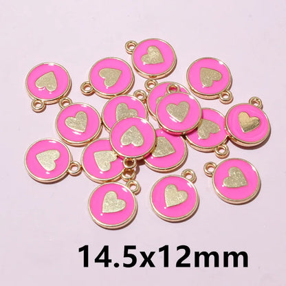 20 Stück Emaille Mond Herz Charms Anhänger Legierung Metall DIY Schmuck Herstellung Zubehör Ergebnisse für Armband Ohrringe Halskette