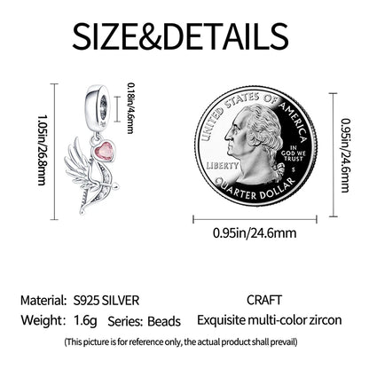 Charms aus 925er-Sterlingsilber, romantische Herz-Serie, Perlen, passend für Qikaola 925 Original-Armbänder, DIY-Schmuck zum Muttertag, Geschenke