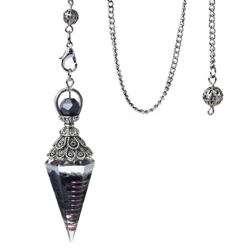 Natürliche Stein Geist Pendel Anhänger Gitter Kette Energie Glück Geheimnisvolle Reiki Harz Für Schmuck Machen Zubehör Halsketten