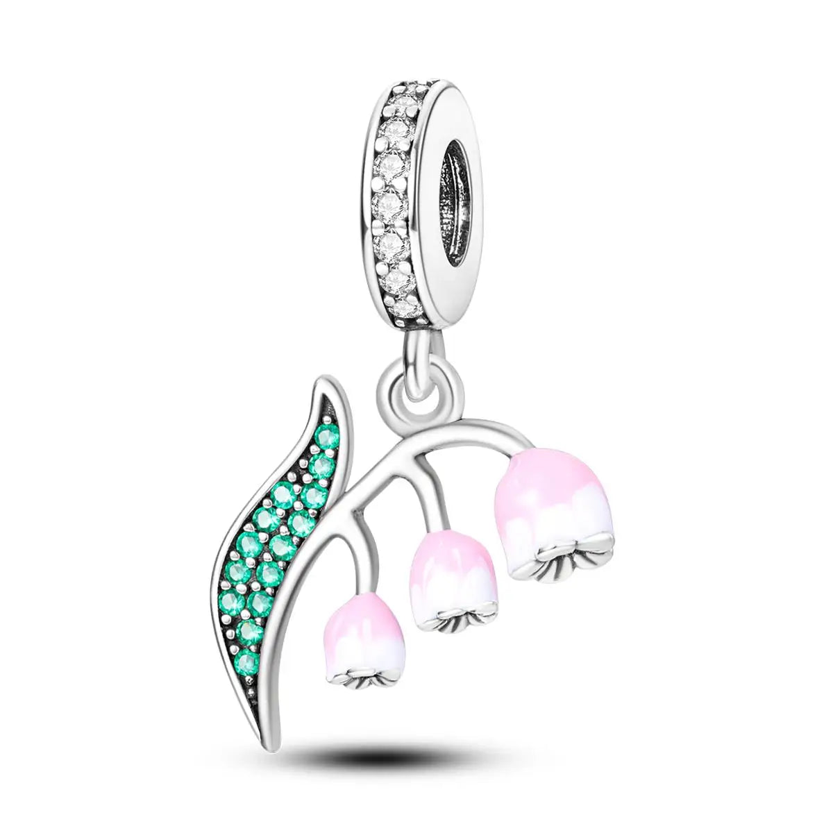 Versilberte Katzenpfote, Zauberwürfel, Blumen-Charms, Anhänger, passend für Original-Armbänder, DIY-Modeschmuck