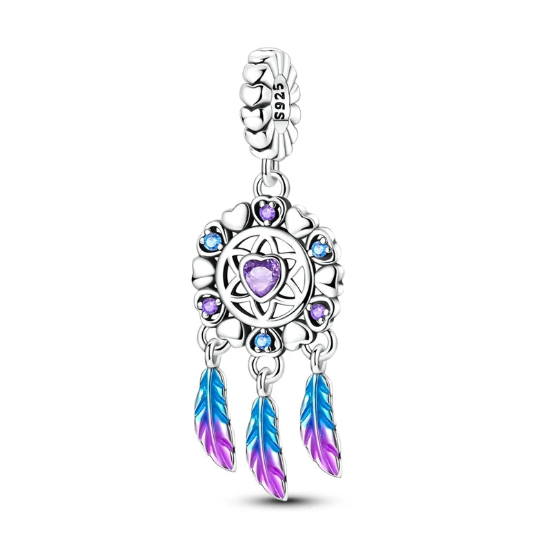 Teufelsaugen-Charm aus 925er Silber, Original-Hand der Fatima, blauer Zirkon, Kreuz, blaue Augen, passend für Armbänder, DIY-Herstellung von Schmuck, Geschenk