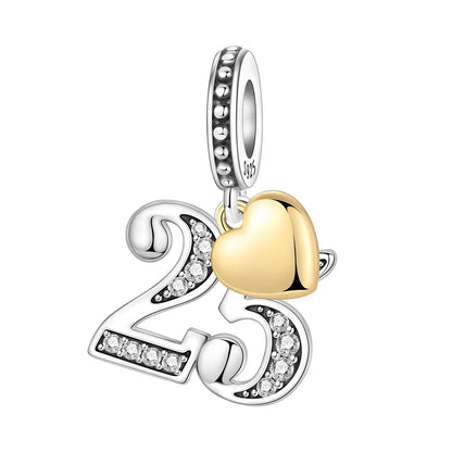 15. 16 18 20 21. Jahrestag Geburtstag Hochzeit S925 Sterling Silber Charm Bead Anhänger Fit Armband Halskette DIY Schmuck Geschenk