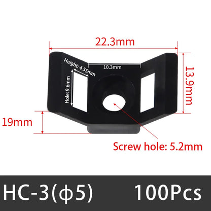 50/100pcs Kabelbinder halterungen Sitz fester Sitz Draht wallens attel Typ Kunststoff halter weiß schwarz stm HC-2 HC-4 Datenleitung wickler