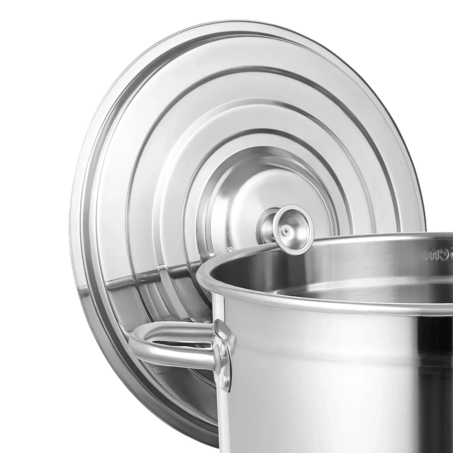 35L/30Qt Edelstahl-Suppentopf, Großer Kochtopf für die Küche, Robuster Gewerbe-Konservierungstopf mit Deckel und 2 Griffen