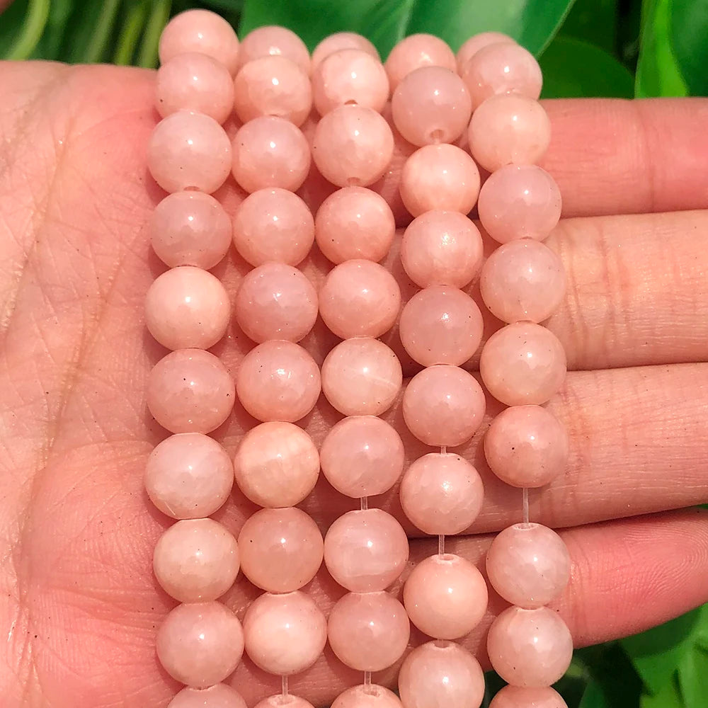Naturstein Rose Rosa Quarz Kristall Runde Lose Perlen 15''Strang 4 6 8 10 12 MM Pick Größe für Schmuck Machen Diy Armband