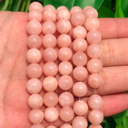 Naturstein Rose Rosa Quarz Kristall Runde Lose Perlen 15''Strang 4 6 8 10 12 MM Pick Größe für Schmuck Machen Diy Armband
