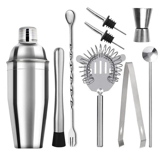 6/9 stücke Edelstahl Cocktail Shaker Bartending Werkzeuge Barkeeper Kit Martini Sharker Trinken Mixer Set Mit Lagerung Tasche