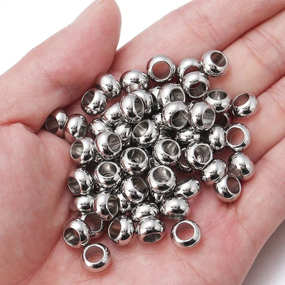 2-10mm hochwertige Edelstahlperlen für Schmuckherstellung lose Distanzperlen DIY Armband Halskette Armbänder Großhandel