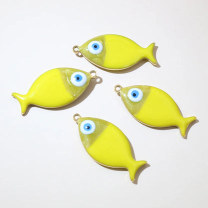 10 Stück 25x11mm Edelstahl Emaille Fisch Charms Anhänger niedlich DIY Schmuck Herstellung Zubehör für Halsketten Ohrringe Armbänder