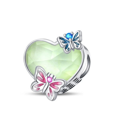 Glänzende Schmetterlingsanhänger aus 925er-Sterlingsilber mit flatternder Dunkelheit, passend für DIY-Armbänder, Halsketten, romantisches Geschenk, Paarung