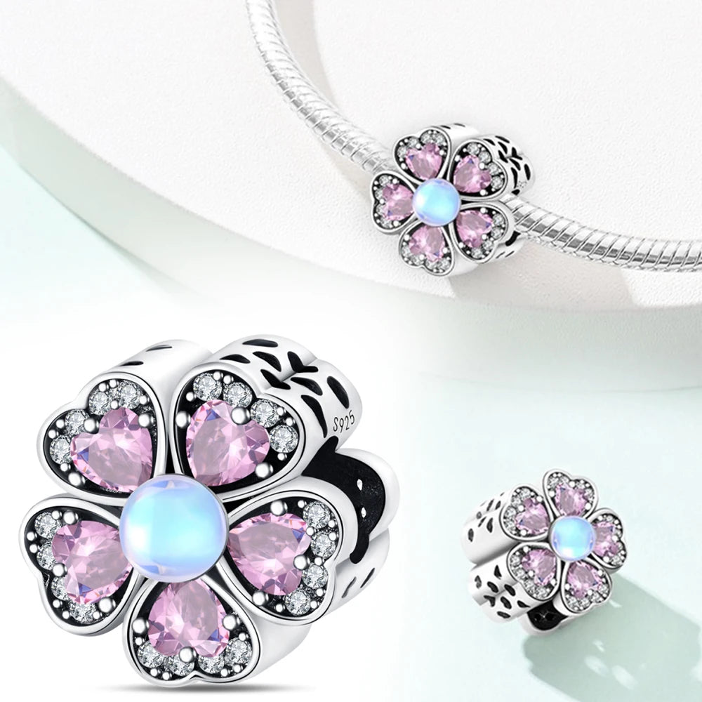 Bunter Schmetterlings-Quasten-Charm-Anhänger aus 925er-Sterlingsilber mit Perlen, passend für Original-Armbänder aus Silber für die Schmuckherstellung von Frauen