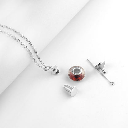 Rose Blume Einäscherung Urne Halskette für Asche Edelstahl Denkmal Einäscherung Schmuck Andenken Anhänger Halskette für Frauen Mädchen