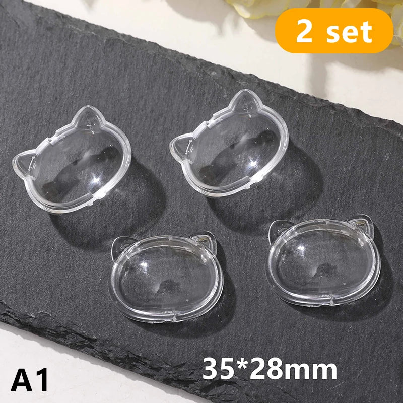 ieniaCC11 Parque2 Stück Tierhaar-Andenkenbox, transparent, für Hunde und Katzen, Fell, Aufbewahrungsbox für DIY-Gedenkdekoration, Geschenk für Haustierliebhaber, Display-Souvenir